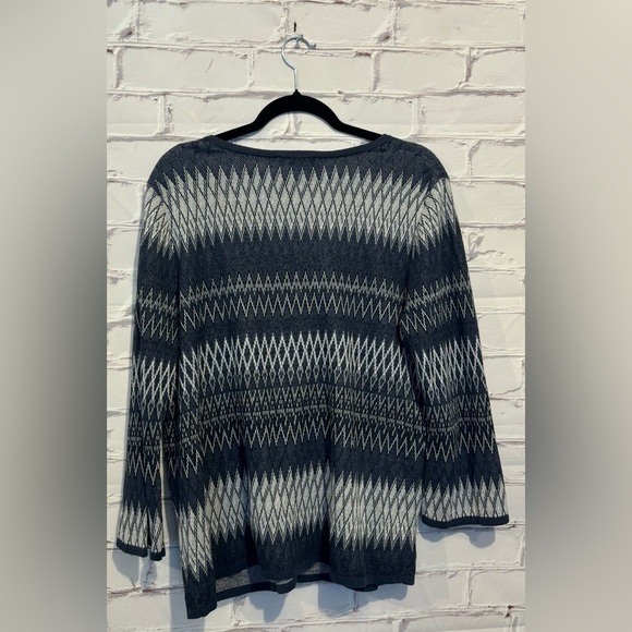 Pendleton blue Aztec Style Print one button Cardigan Size Large - Picture 4 of 7